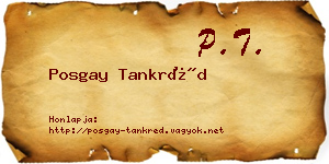 Posgay Tankréd névjegykártya